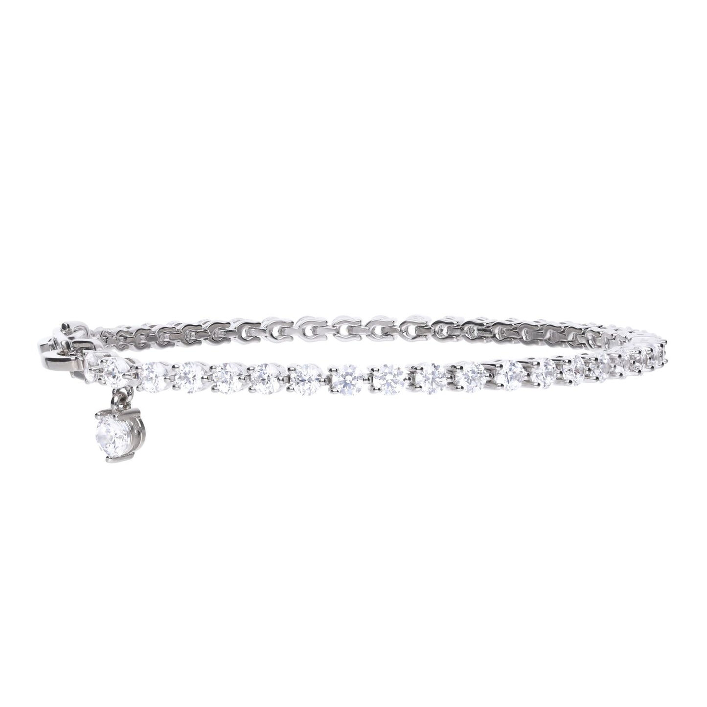 B5085 DF ZIRCONIA Tennis Charm Bracelet