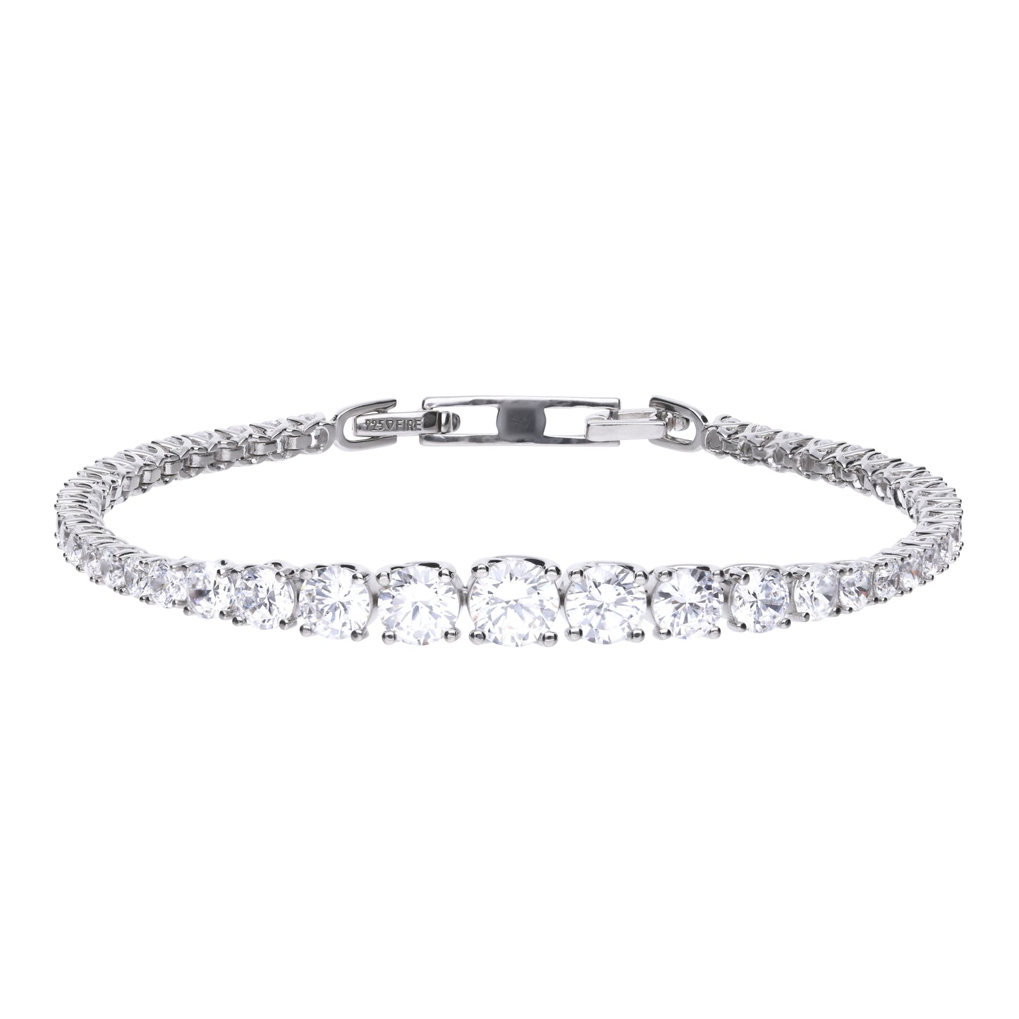 B5203 DF ZIRC Graduated Tennis Bracelet