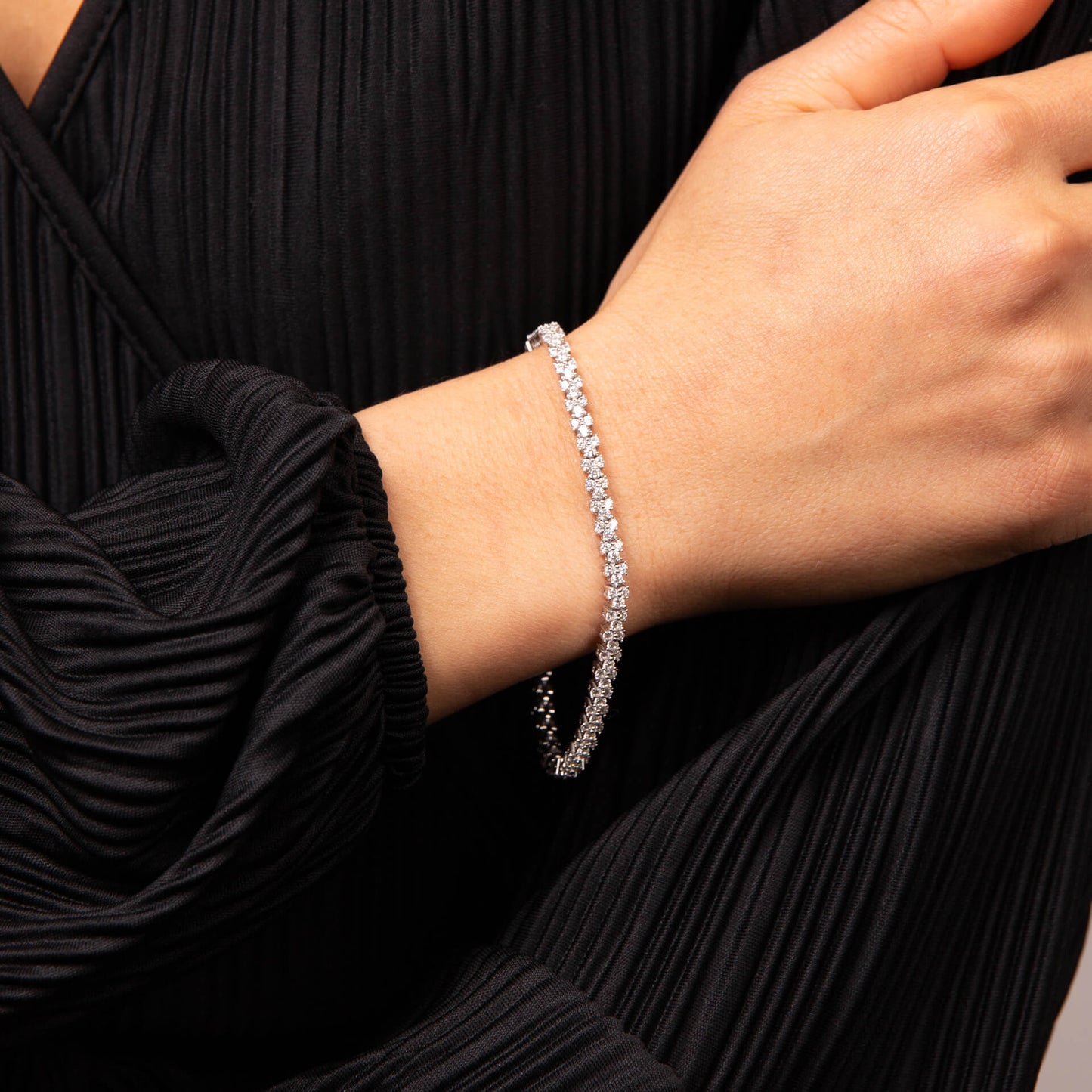 B5475 DF ZIRCONIA WHITE Tennis Bracelet