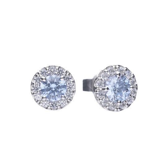 E5776 DF ZIRC SKY BLUE Rnd Clustr Earrings