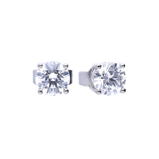 E5906 DF 4 Claw ZIRC 0.75ct Solitair Std Earrings