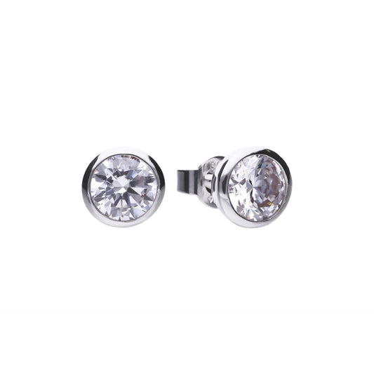 E5620 ZIRC Rub Over 2.00ct Soltir Earrings