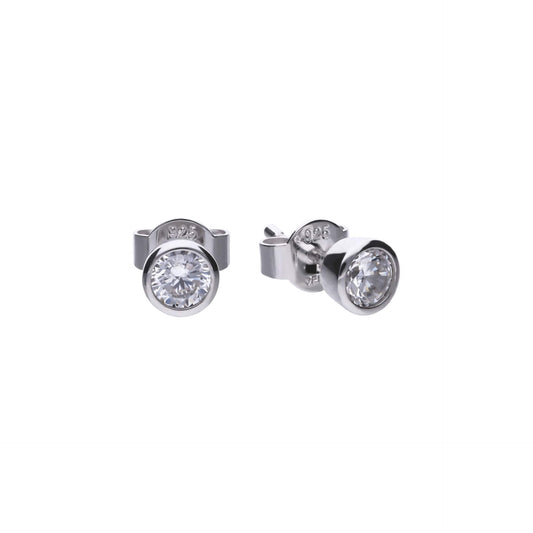 E5617 ZIRC Rub Over 0.50ct Soltir Earrings