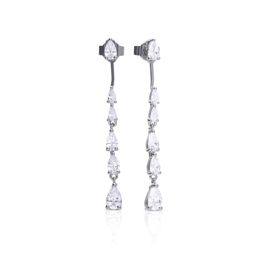 DF CZ Cascade Teardrop Earrings