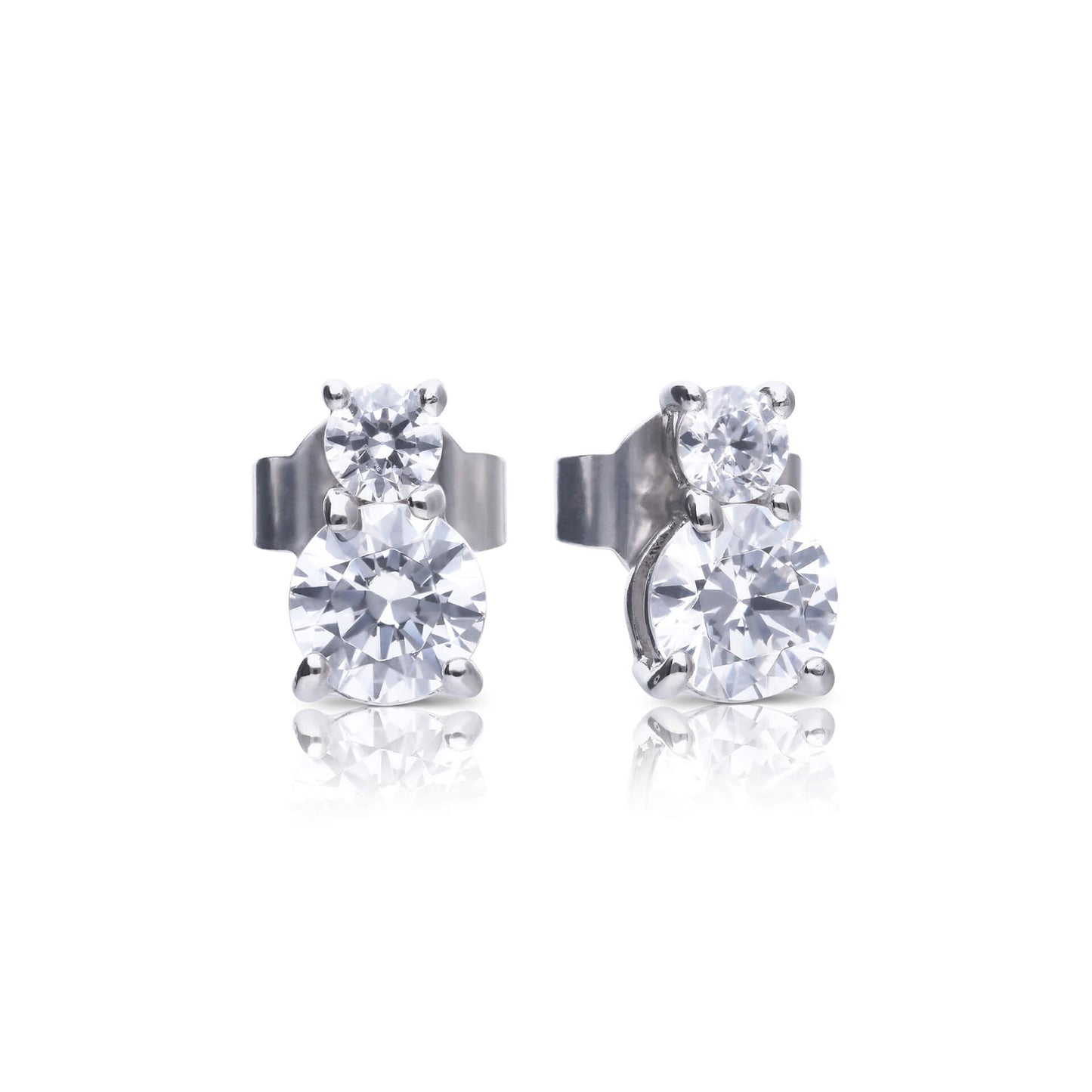 DF CZ Duo Stud Earrings