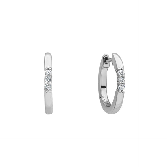 DF Trio CZ Huggie Earrings