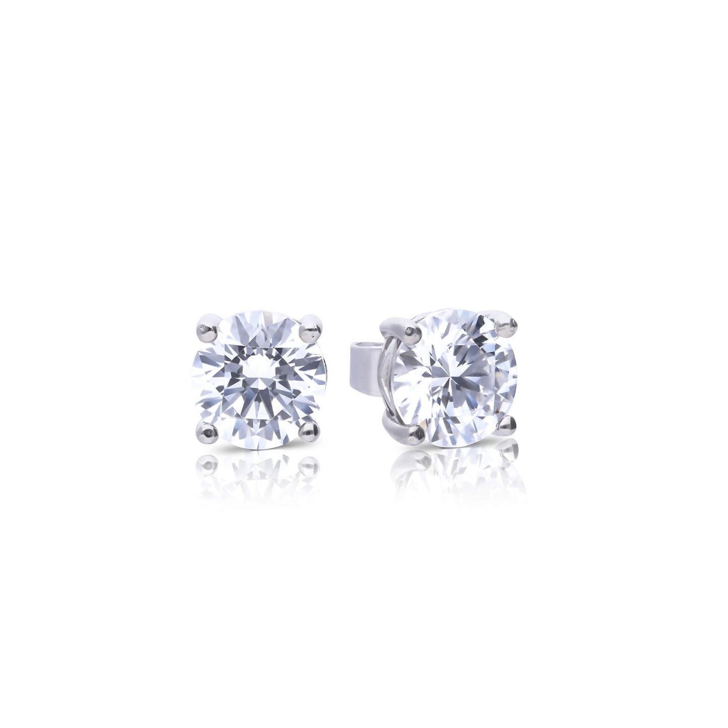 DF 4 Claw 1.5ct CZ Solitaire Earrings