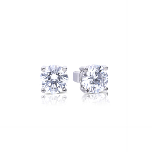 DF 4 Claw 1.5ct CZ Solitaire Earrings