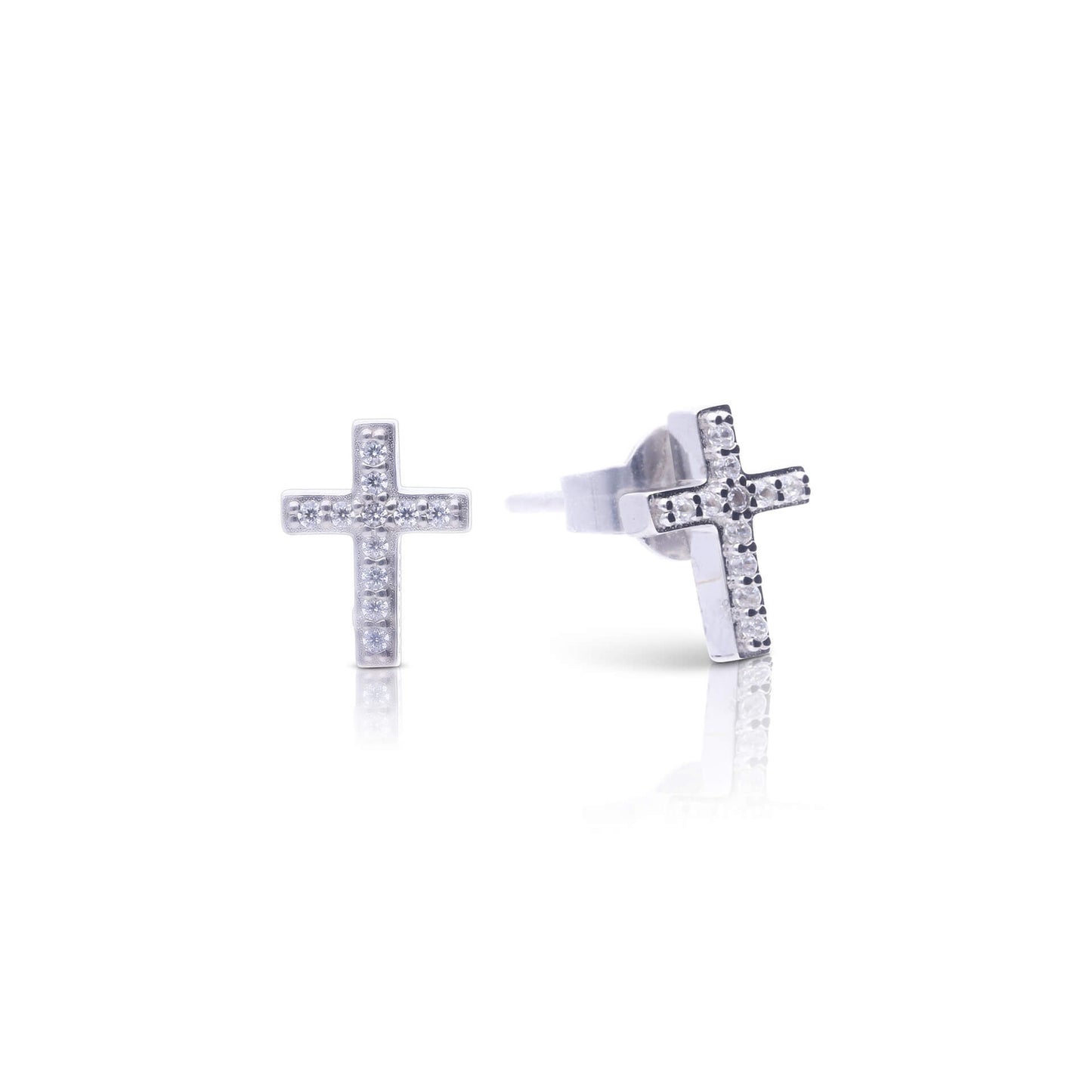 DF CZ Small Cross Earrings