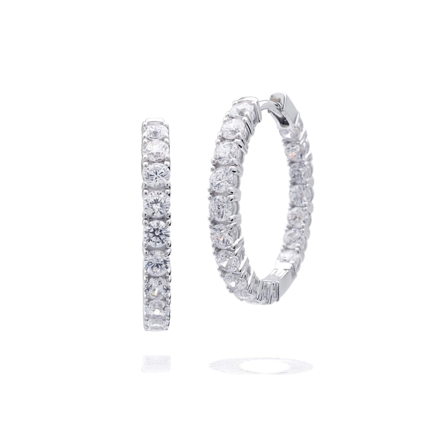 DF Full CZ Hoop Earrings