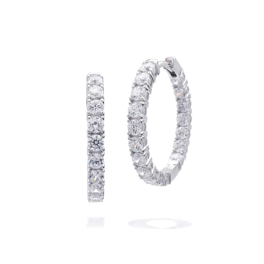 DF Full CZ Hoop Earrings