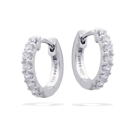 DF CZ Small Thick Huggie Earrings
