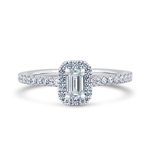 EHW03 Emerald Engagement Ring