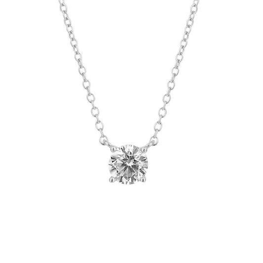 N4553 DF ZIRC 5.5mm Solitaire Necklace