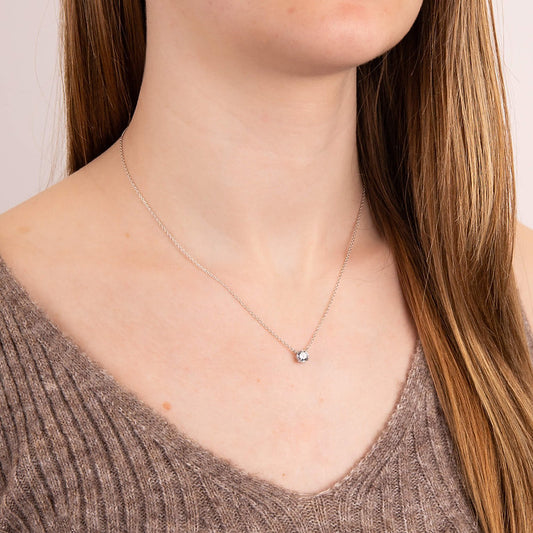 N4553 DF ZIRC 5.5mm Solitaire Necklace