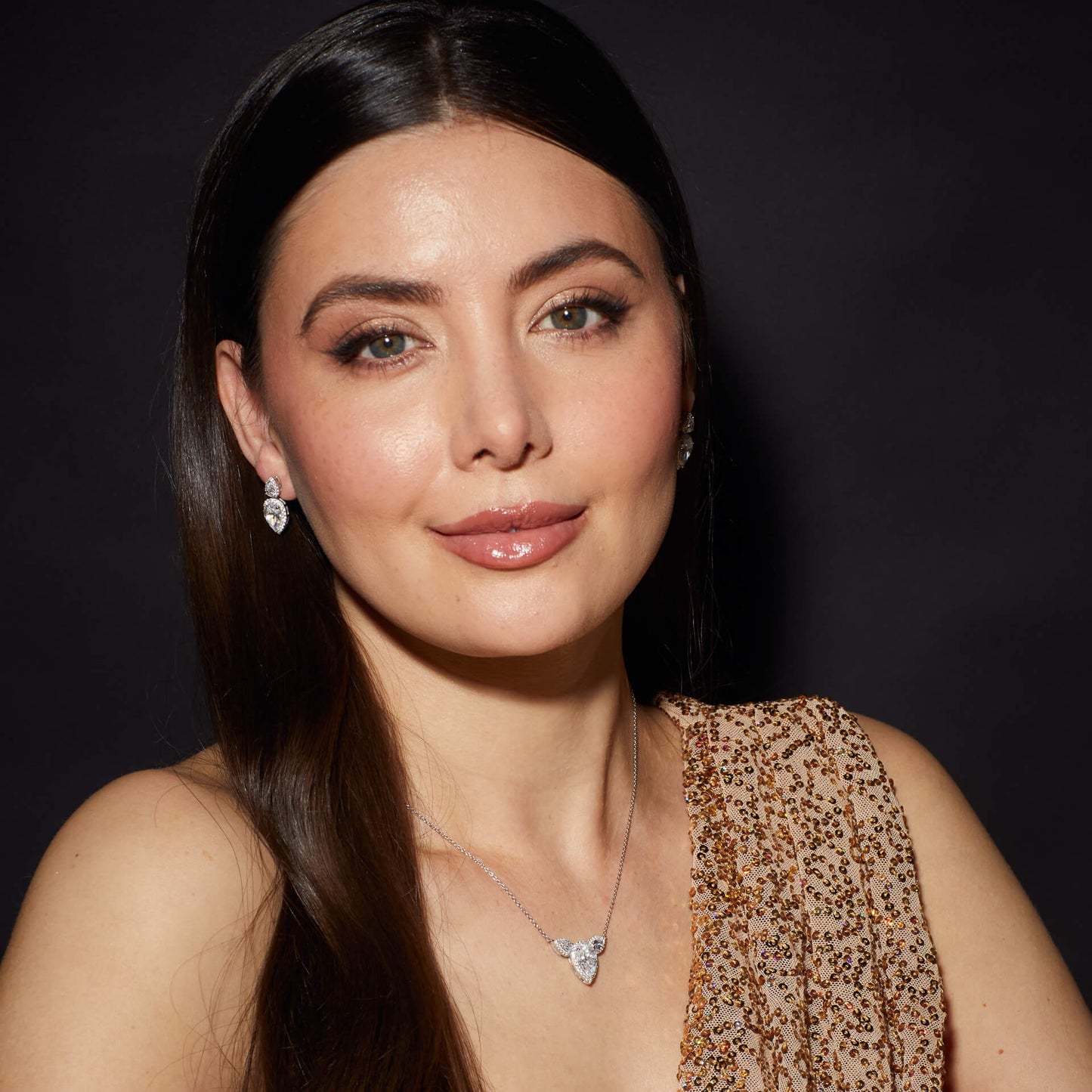 DF Double Teardrop Statement Earrings