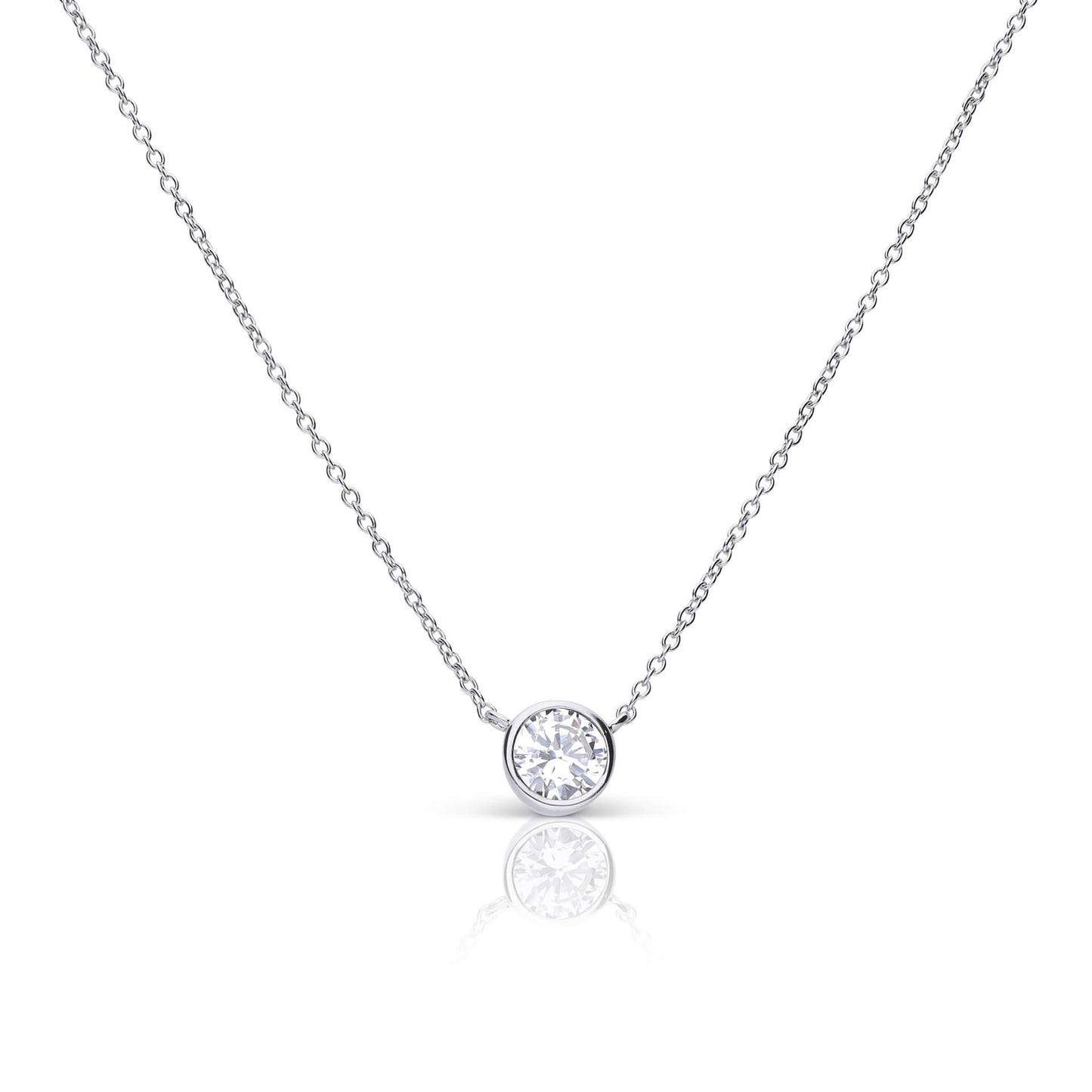 DF Single Encased CZ Necklace