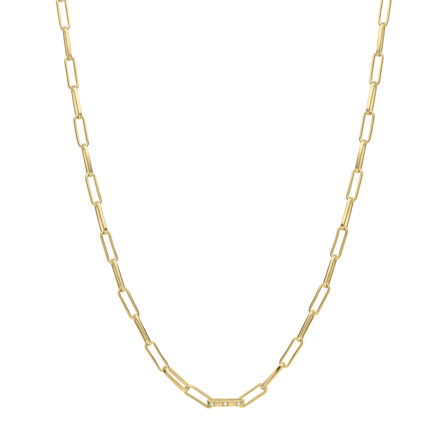 DF Gold Plate Slim Link Chain Necklace