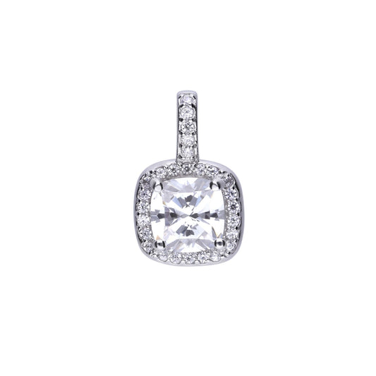 P4617 DF ZIRC Square Cushion Pave Pendant