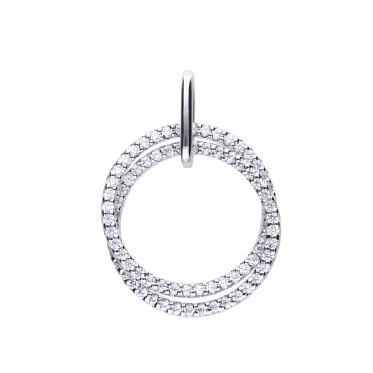 P4636 DF ZIRC Entwined Circle Pve Pendant