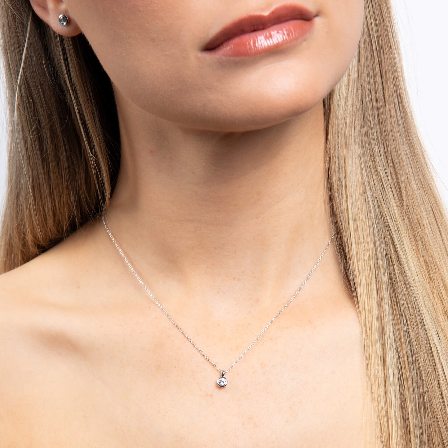 P4640 ZIRC Rub Over 0.25ct Soltir Pendant