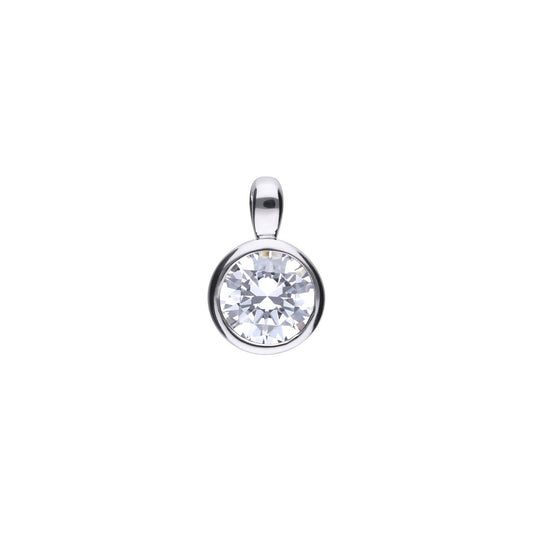 P4643 ZIRC Rub Over 1.00ct Soltir Pendant