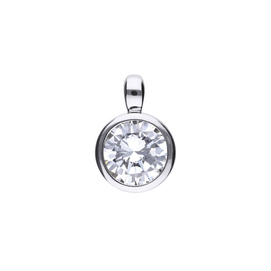 P4645 ZIRC Rub Over 2.00ct Soltir Pendant