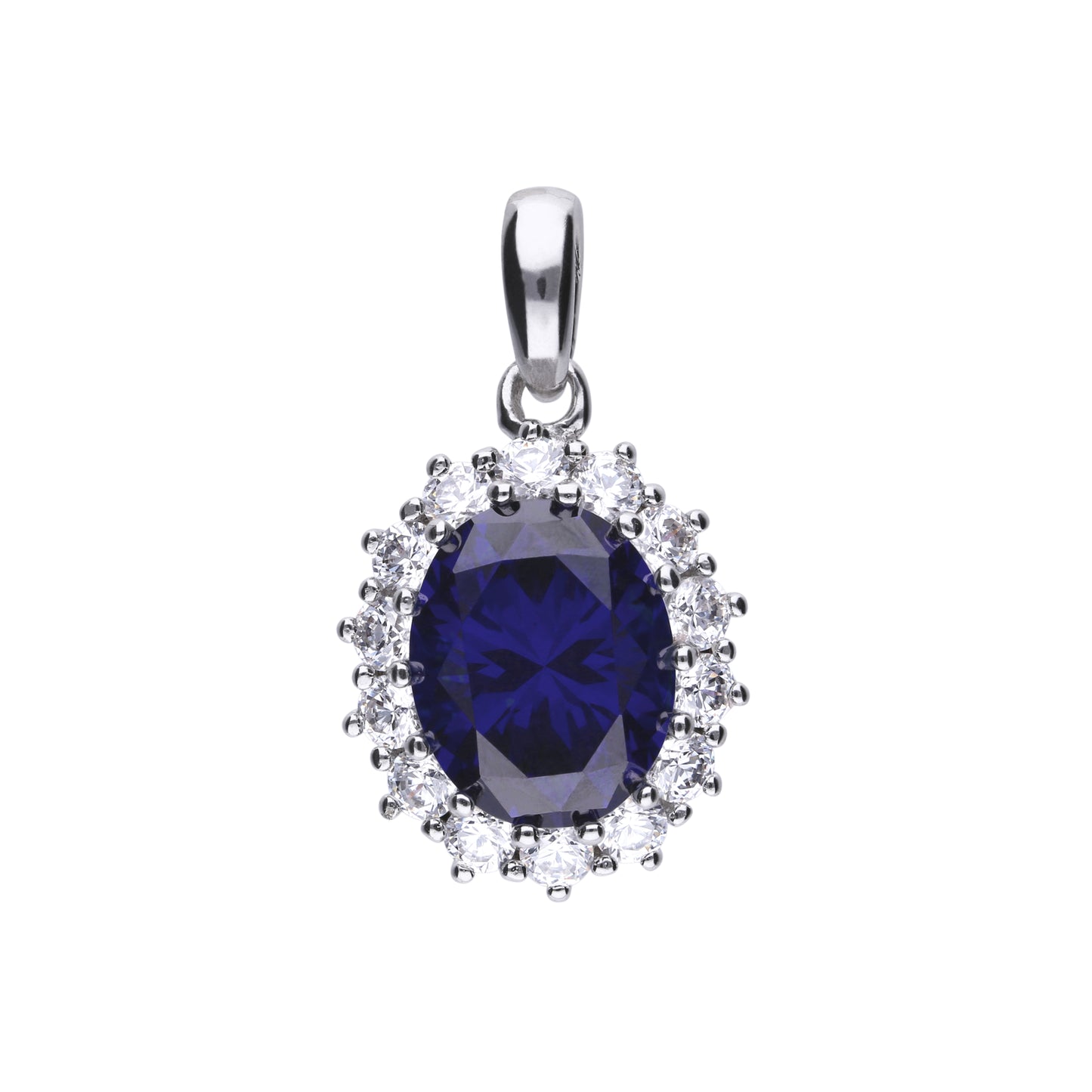P4658 DF ZIRCONIA BLUE Oval Pve Pendant