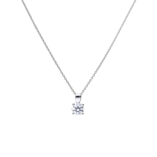 P4919 DFR 4 Claw ZIRC 1.0ct Solitaire Pendant