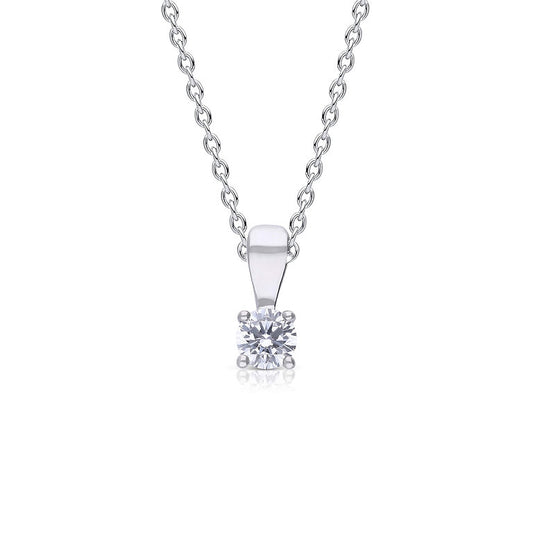 DFR 4 Claw ZIRC 0.25ct Solitaire Pendant