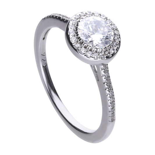 R3616 16 DF ZIRCONIA Round Pave Ring