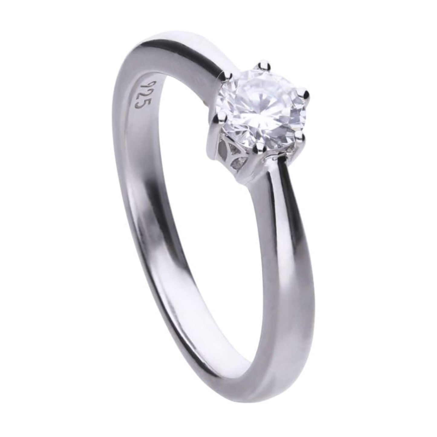 R3618 DF 6 Claw ZRC 0.50ct Solitair Ring