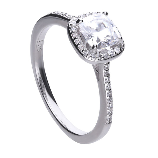 R3626 16 DF ZIRC Square Cut Pve Ring