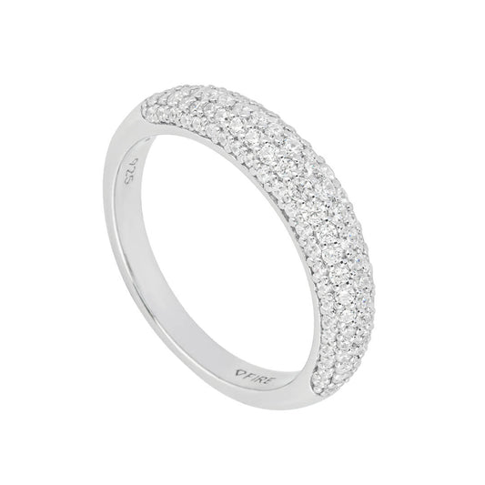 R3811 16 DF ZIRC Pave Dome Ring
