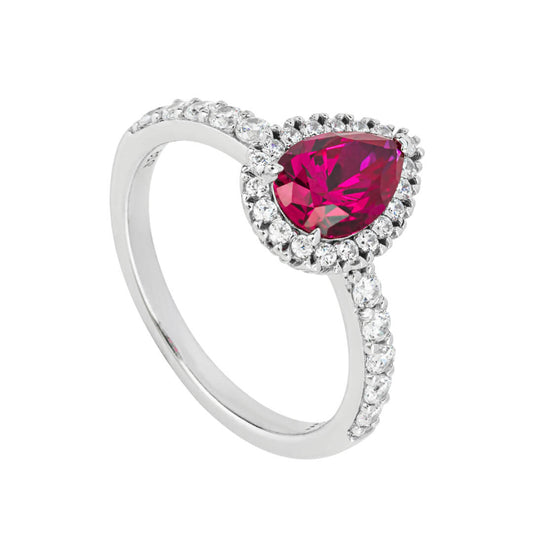 R3816 16 DF ZIRC RED Trdrp Pave Ring