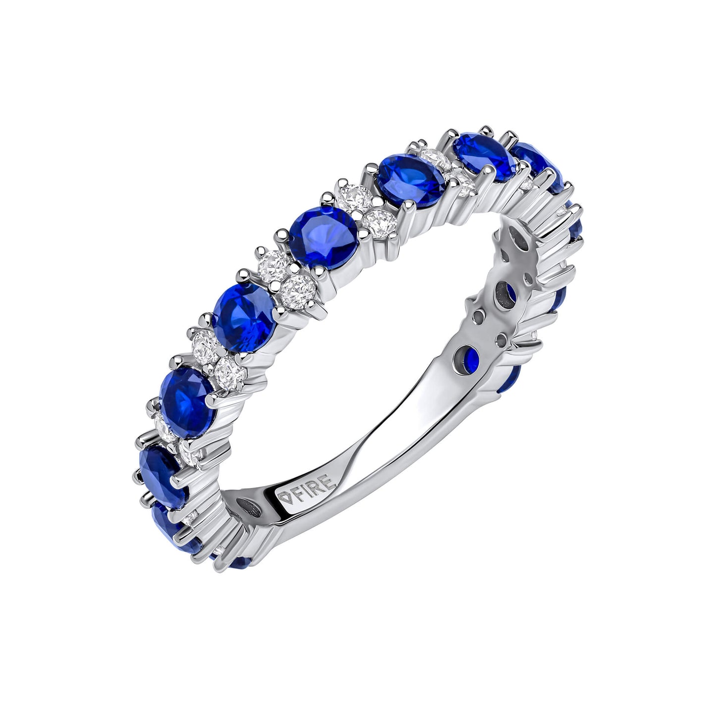 DF Blue and Clear Eternity Ring