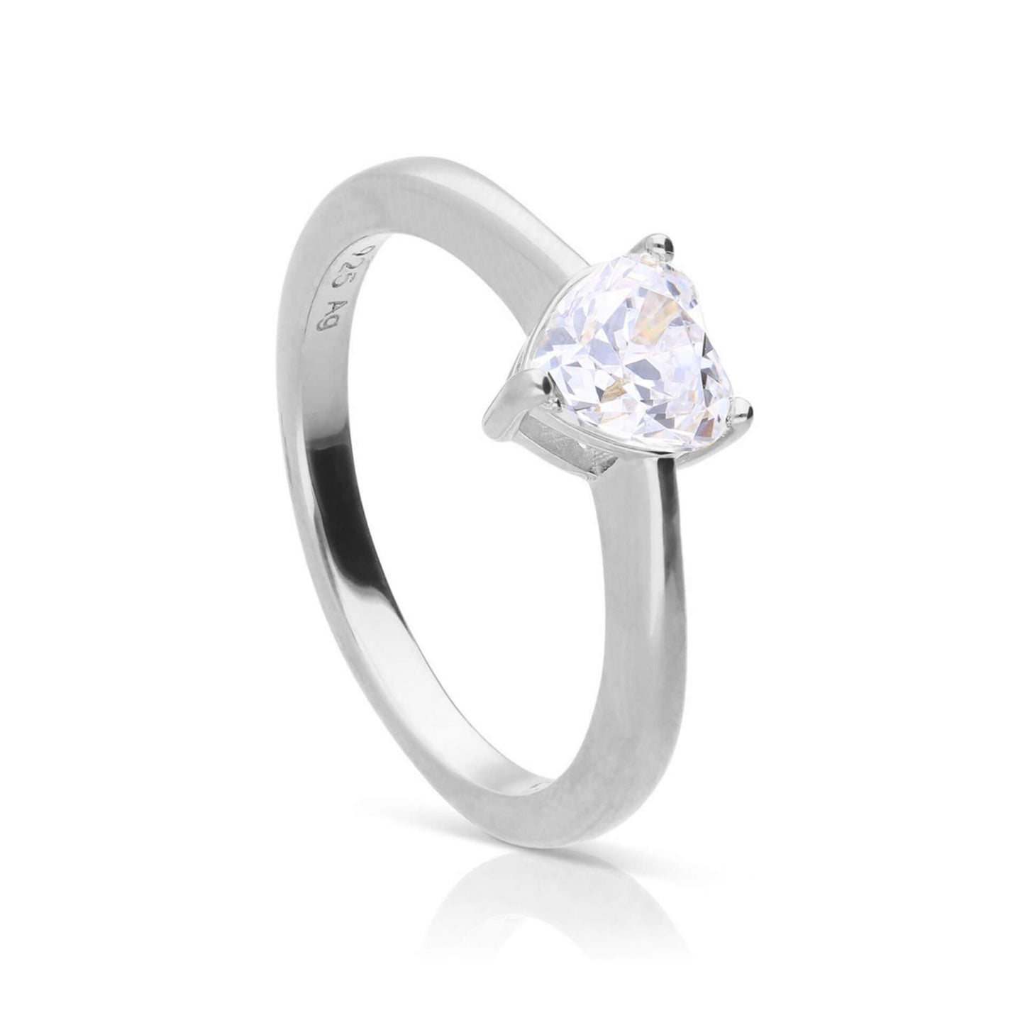 DF 3 Claw CZ Solitaire Ring