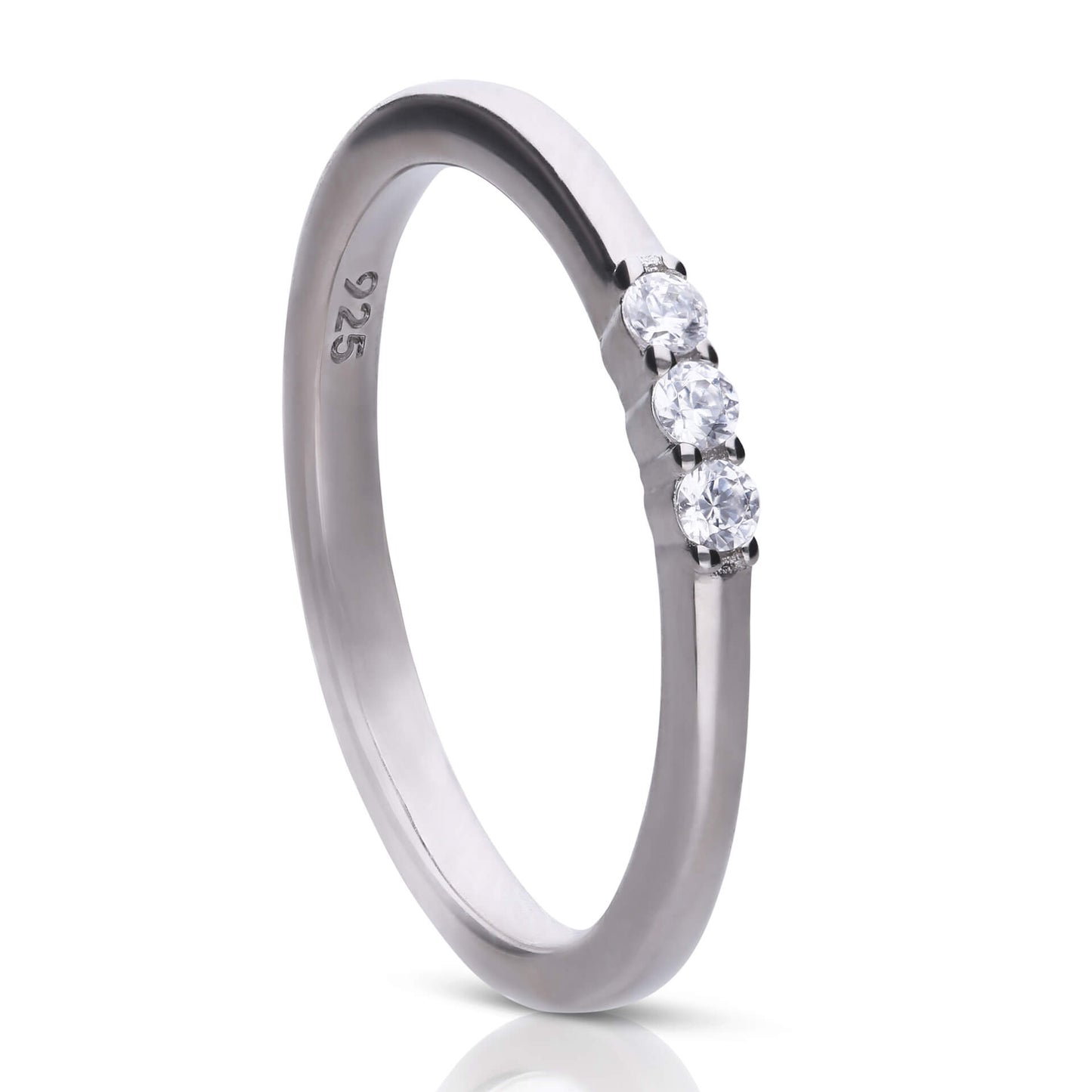 DF Trio CZ Slim Ring