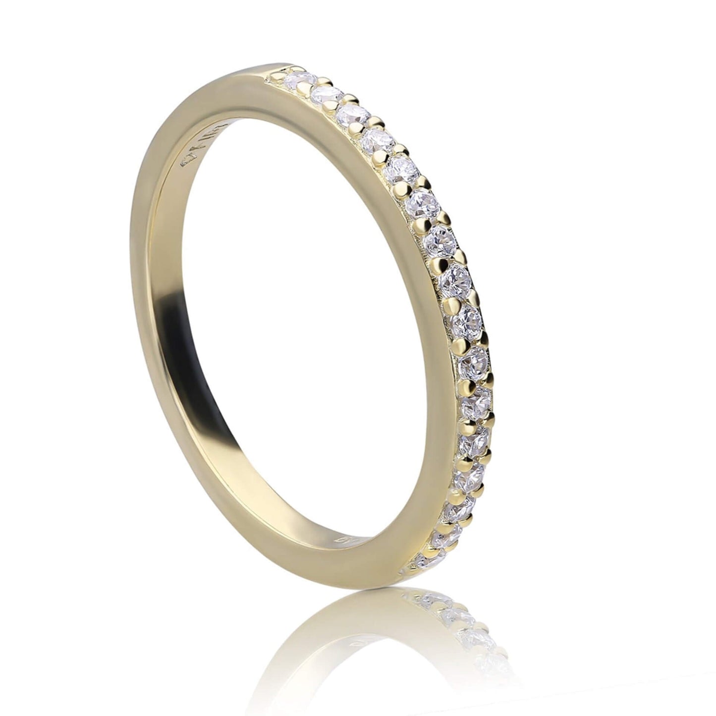 DF Gold Plated Slim Multi-CZ Ring