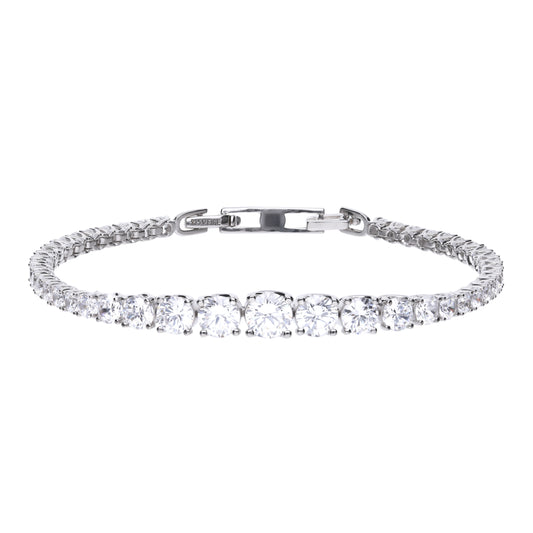 B5203 DF ZIRC Graduated Tennis Bracelet
