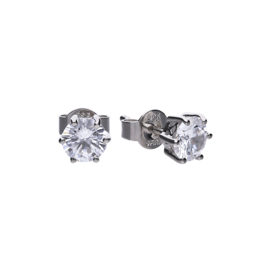 E5582 DF 6 Claw ZIRC 1.50ct Solitair Std Earrings