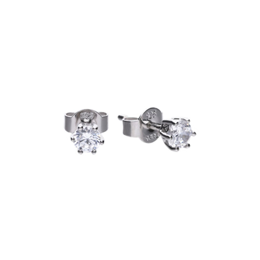E5583 DF 6 Claw ZIRC 0.50ct Solitair Std Earrings