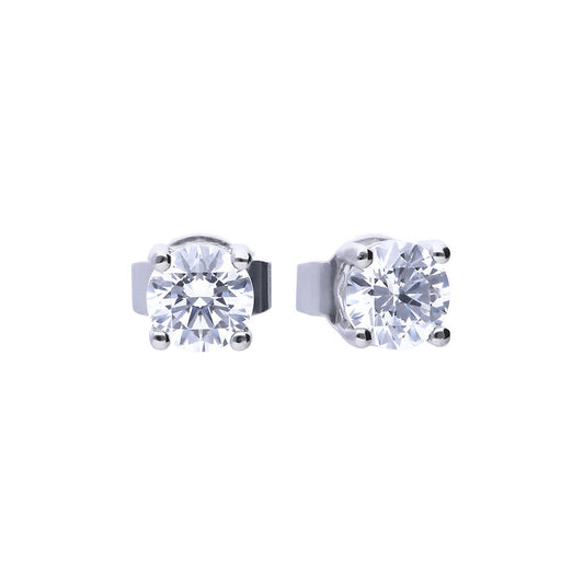 E5905 DF 4 Claw ZIRC 0.5ct Solitaire Std Earrings