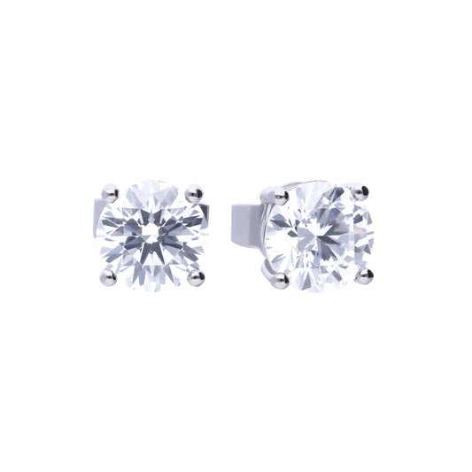 E5907 DF 4 Claw ZIRC 1.0ct Solitaire Std Earrings