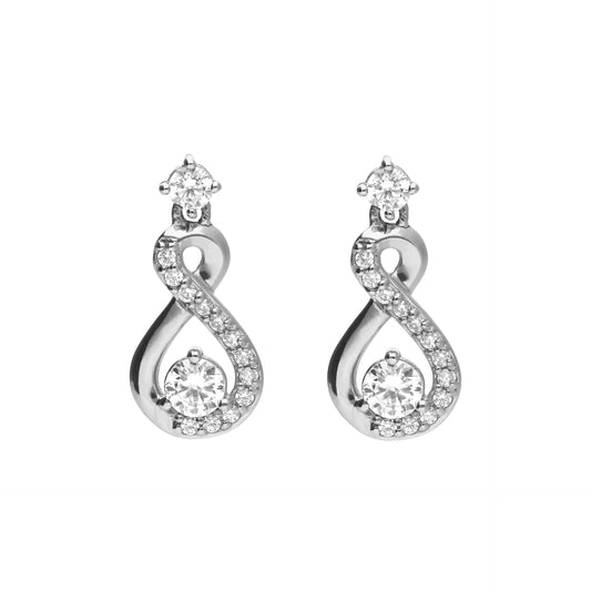 E6055 DF ZIRCONIA Infinity Drop Earrings