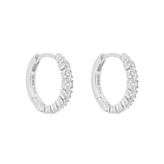 E6200 DF ZIRC Pave Cluster Hoop ER