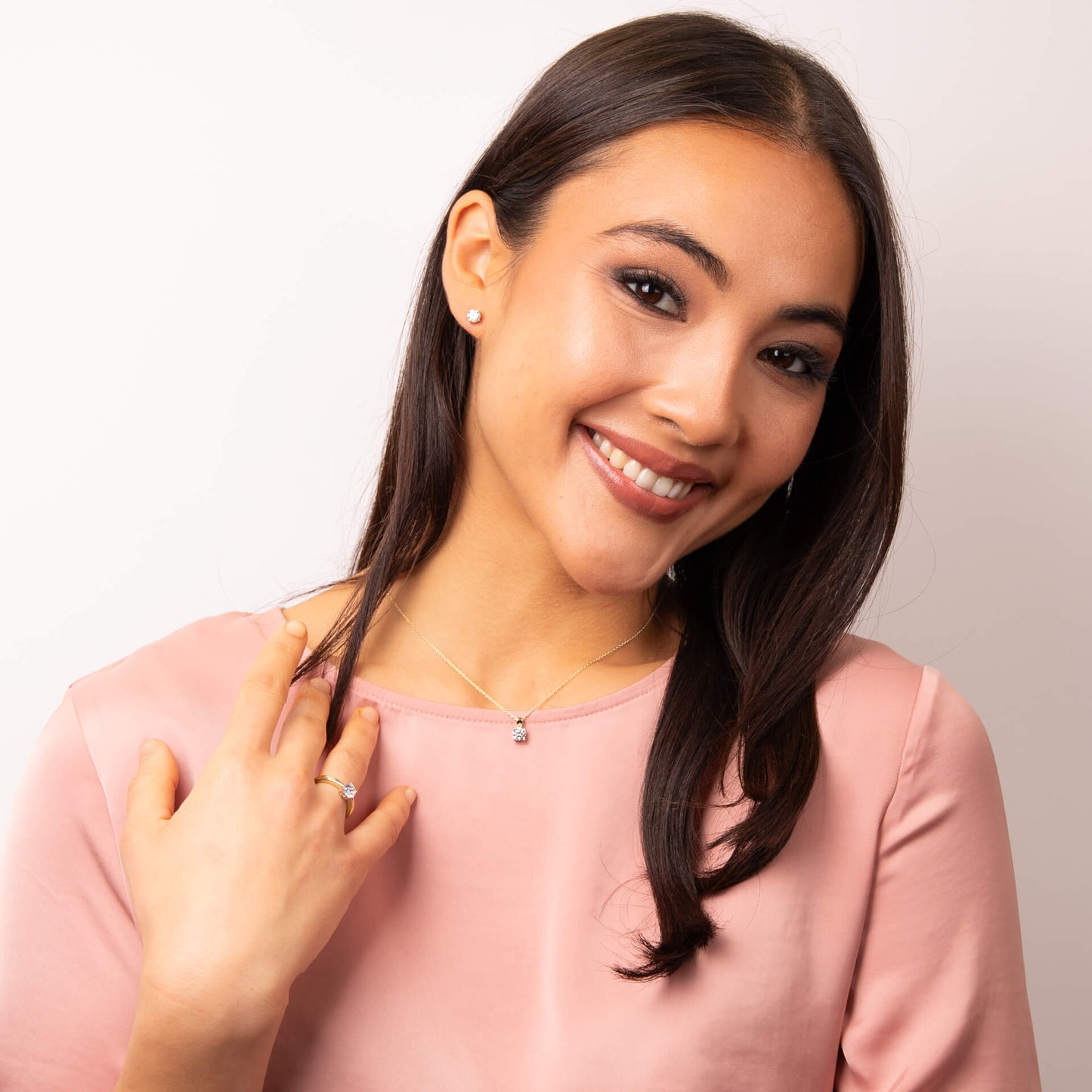 P5394 DF 4 Claw GD PL ZIRC 0.75ct Soltre Pendant