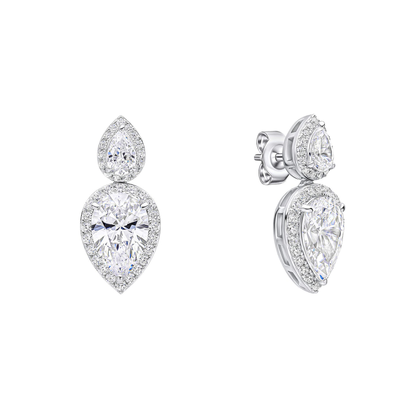 DF Double Teardrop Statement Earrings