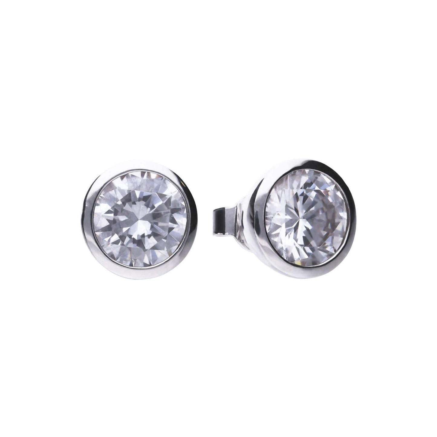 E5622 ZIRC Rub Over 4.00ct Soltir Earrings