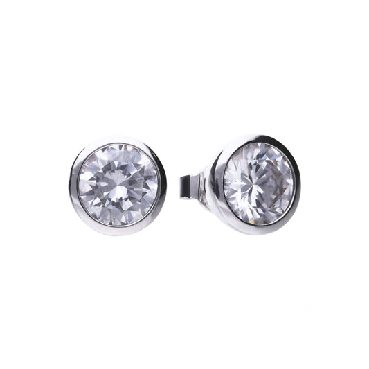 E5622 ZIRC Rub Over 4.00ct Soltir Earrings